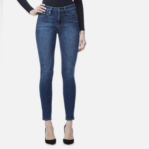 Good American Good Legs with Raw Chewed Hem in Dark Blue Sz 28